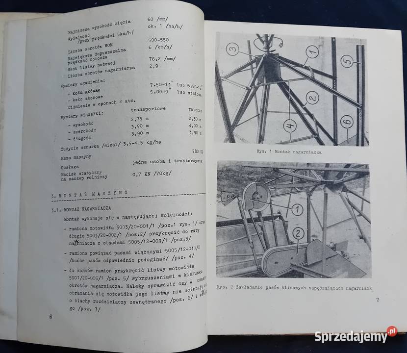 Wiązałka ciągnikowa Z005 Wc5 instrukcja obsługi Antykwariat wielkopolskie Koźminek
