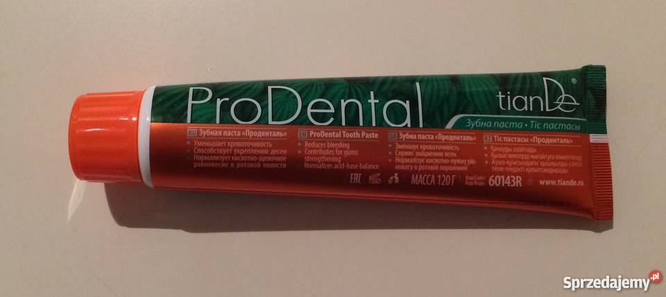 Pasta do zębów Pro Dental bez fluoru tianDe 120g Poznań