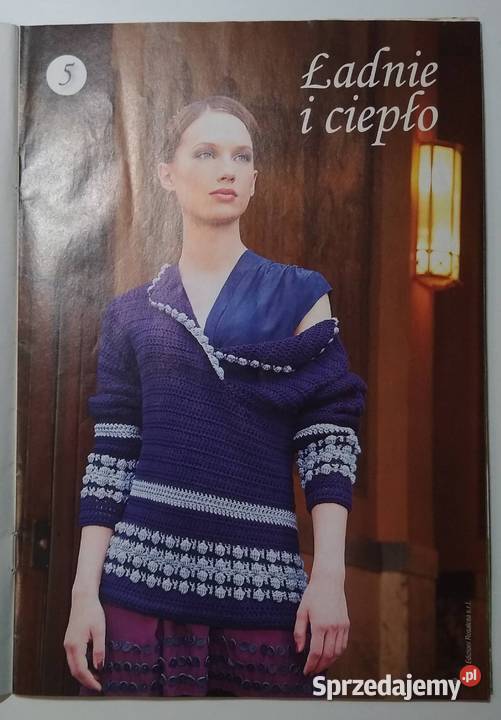Dama w swetrze 9102010 szydełko druty miękka Gdańsk