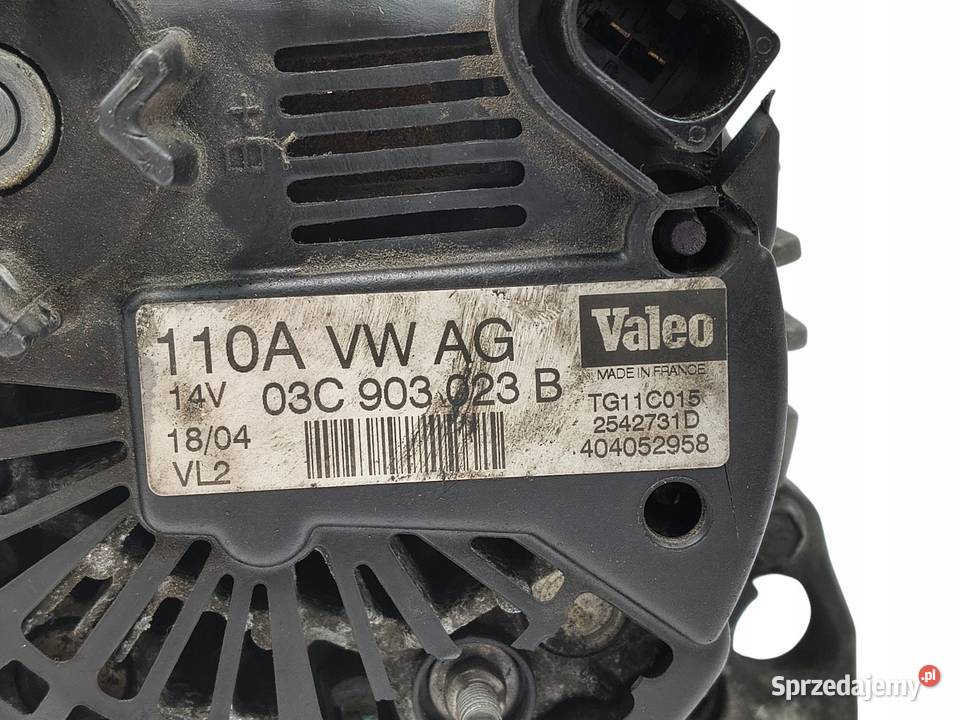 ALTERNATOR VW Golf V Passat B6 Touran A3 16 FSI Chełm