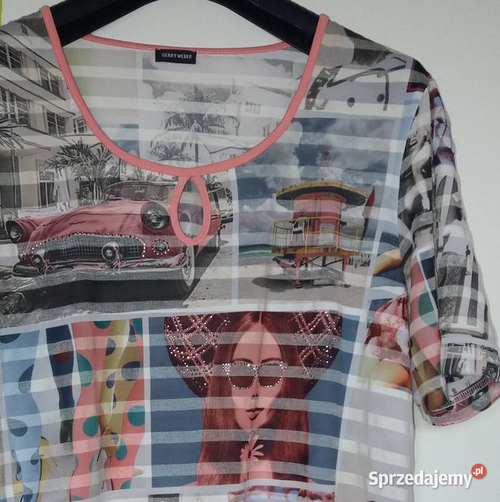 L Kolorowa wygodna bluzka Gerry Weber śląskie