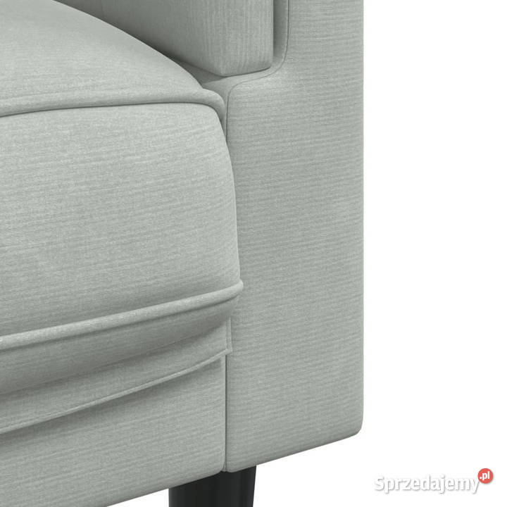 Sofa 3osobowa z poduszkami jasnoszara aksamit mazowieckie Warszawa