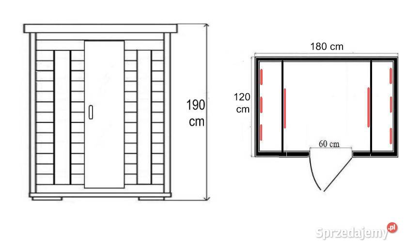 Sauna Infrared Ravenna promienniki kwarcowe 4 Ruda Śląska