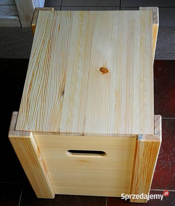 Skrzynka na winyle z pokrywą skrzynka na drewno Radków
