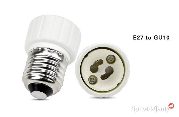 Adapter Konwerter Oprawki Żarówki E27 na GU10 Oprawy i oczka łódzkie Sieradz