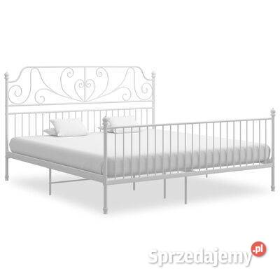 vidaXL Rama łóżka biała metalowaSKU324857 mazowieckie Warszawa