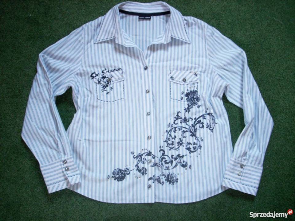 GERRY WEBER koszula KWIATY koraliki 42 44 XL XXL Paski małopolskie
