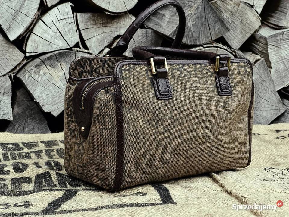 Vintage DKNY skóra lakierowana Cardura lata 2000