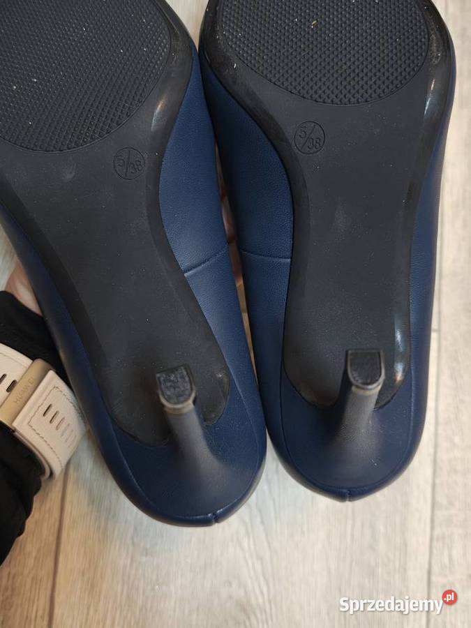 38 Granatowe czółenka szpilki wieczorowe NOWE Kraków