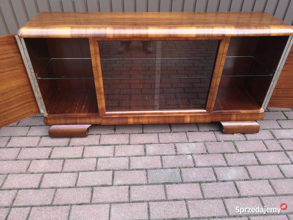 Komoda RTV ARTDECO Niska Orzech 152 Stara Antyk Swarzędz