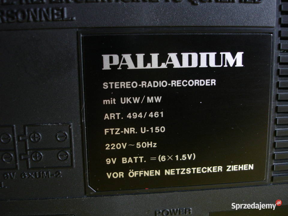Radiomagnetofon PALLADIUM 494461 Zielona Góra