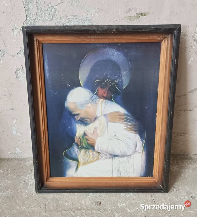 Obraz w ramie Jan Paweł II i matka boska 50x60 Gorzów Wielkopolski