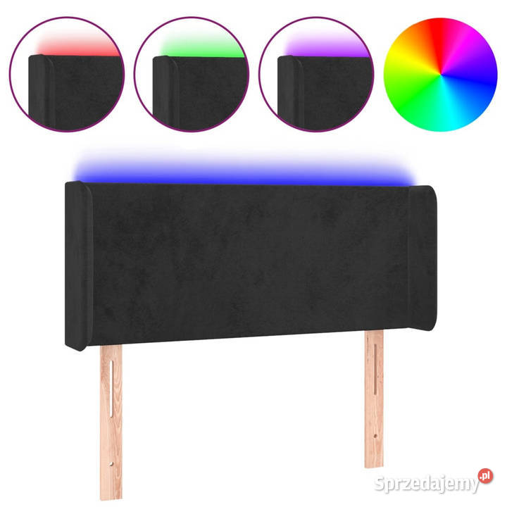 Zagłówek do łóżka z LED czarny 83x16x7888 Warszawa