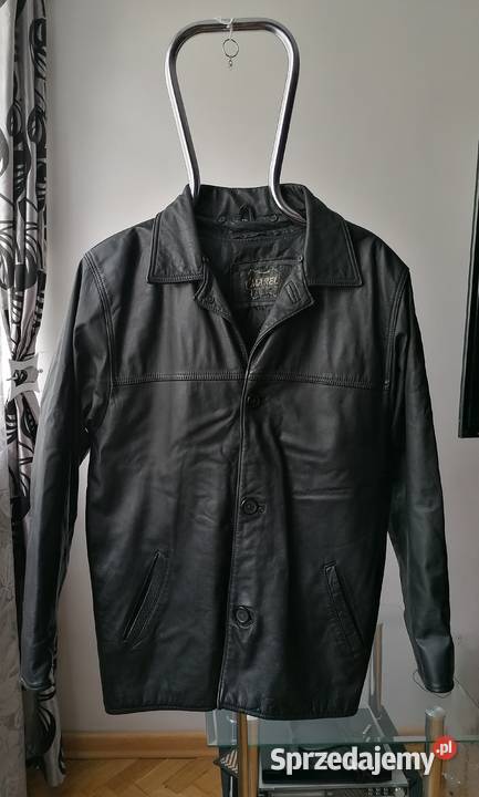KURTKA SKÓRZANA MĘSKA CZARNA KLASYCZNA MAREL