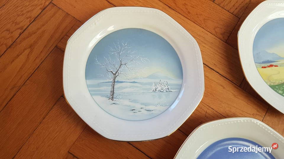 schirnding  porcelanowe talerzyki pory roku Myszków