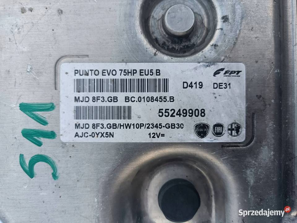 LAncia Fiat Grande Punto Evo STEROWNIK KOMPUTER Wyposażenie elektryczne Przemęt sprzedam