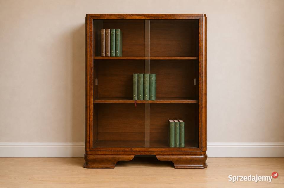 Witrynka Biblioteczka Komoda Art Deco dąb wielkopolskie Poznań sprzedam