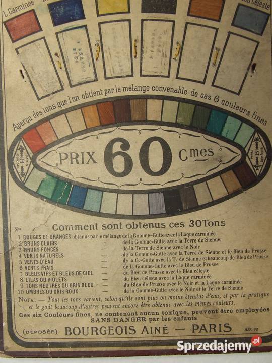 Stara Reklama Kolory Bourgeois Aine Paris śląskie Czeladź sprzedam