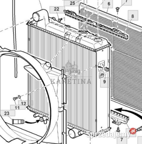 John Deere 6230 6630 Chłodnica AL167987 L176300 Pozostałe Jastrzębniki