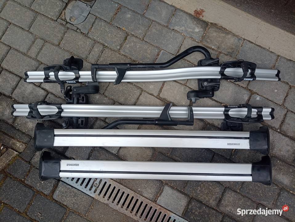 2 bagażniki rowerowe Thule i baza Yakima komplet Kościelisko