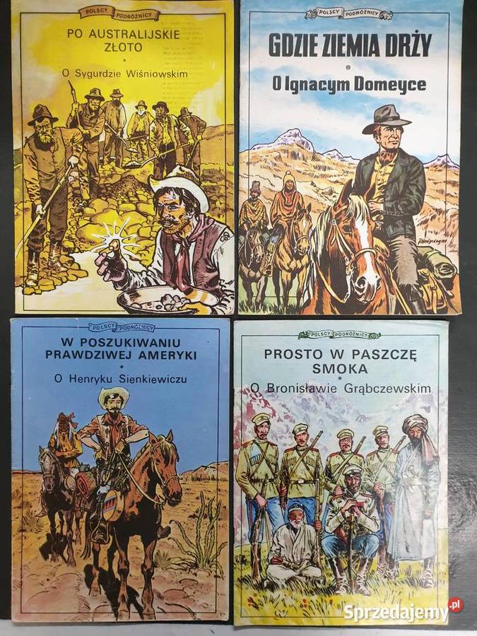 Polscy Podróżnicy zestaw 4 komiksów