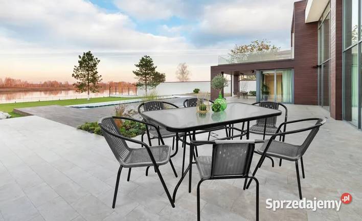 ZESTAW MEBLI OGRODOWYCH BALKON TARAS STÓŁ 120x70 Drzewica