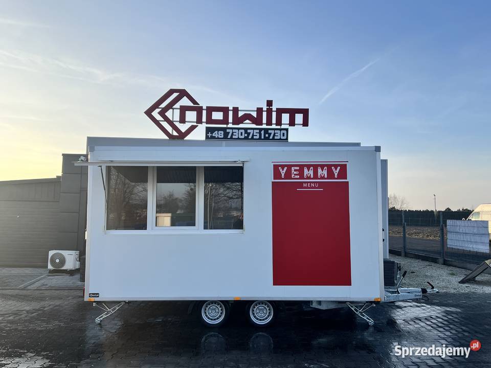 Przyczepa gastronomiczna kuchnia mobilna food pełny VAT Kotlin sprzedam