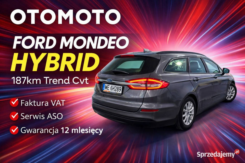 Ford Mondeo Hybrid 23r Salon Polska 1Wł 20 światła przeciwmgielne