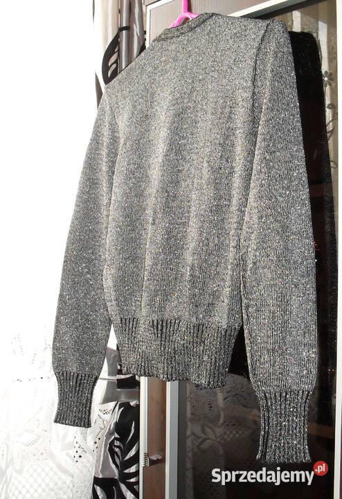 NOWY DAMSKI SWETER ZE SREBRNĄ NITKĄ RUNIWERSALNY Łódź