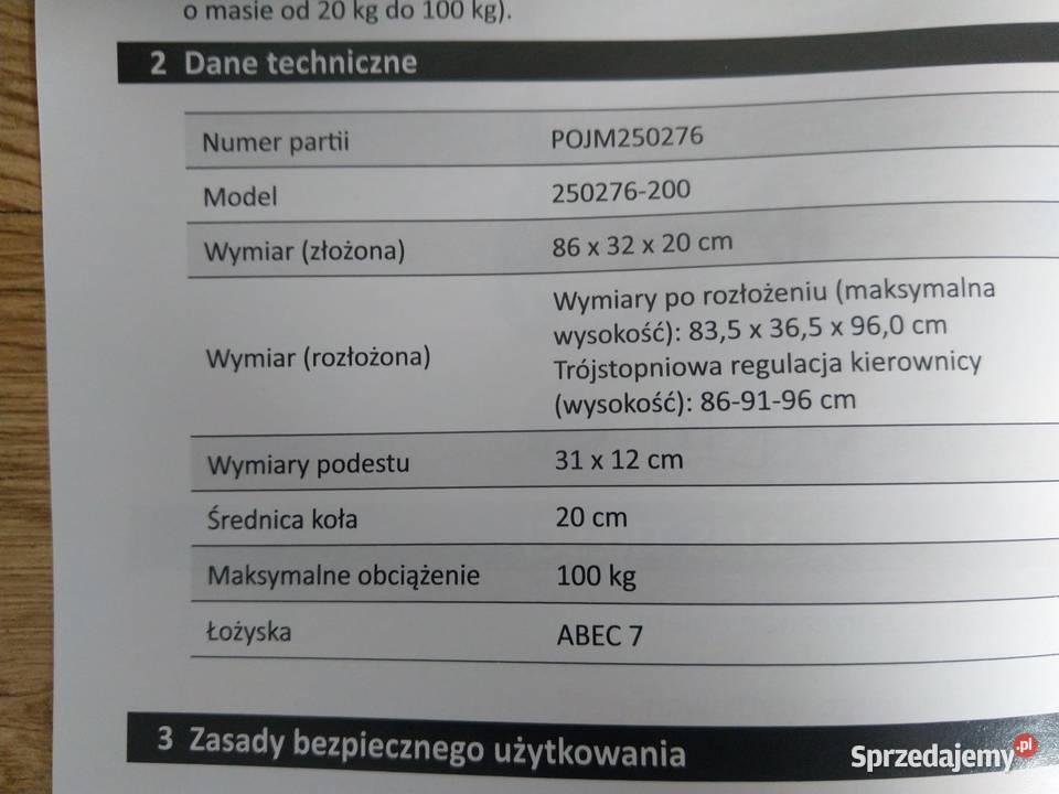 NAJTANIEJ Hulajnoga 2 Kołowa 8 200 mm 100 śląskie Zabrze