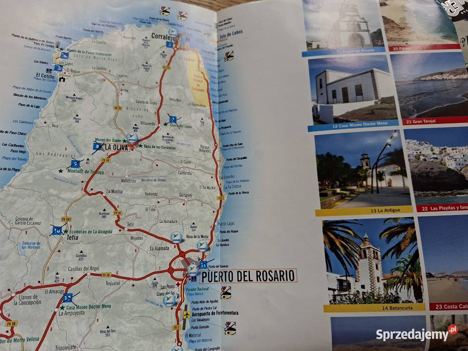 Fuerteventura Islas Canarias mapa małopolskie Kraków sprzedam