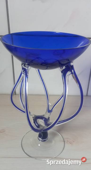 Szklana meduza Szkło artystyczne Józefina Krosno mazowieckie Małkinia Górna