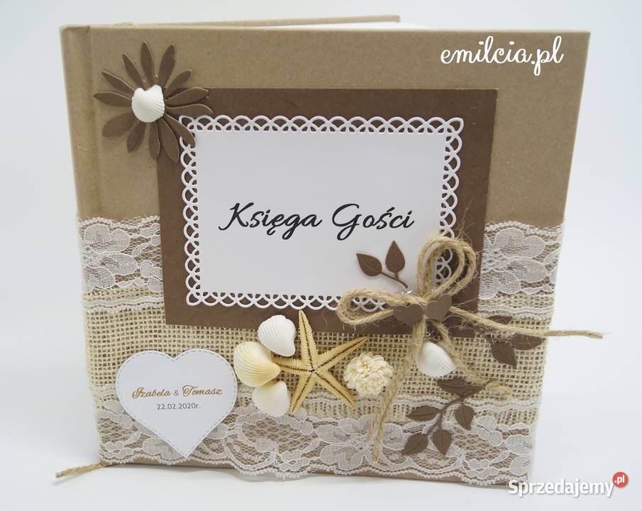 Księga Gości Album kolor Czerwień Biel Zieleń Ozdoby Moda i Styl Zielona Góra