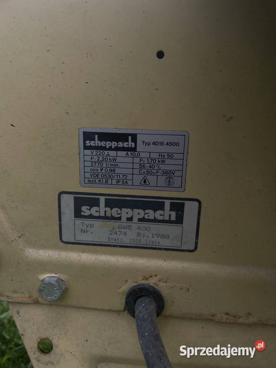 Scheppach GWS 400 pancerny stalowy rozdrabniacz Sucha Beskidzka