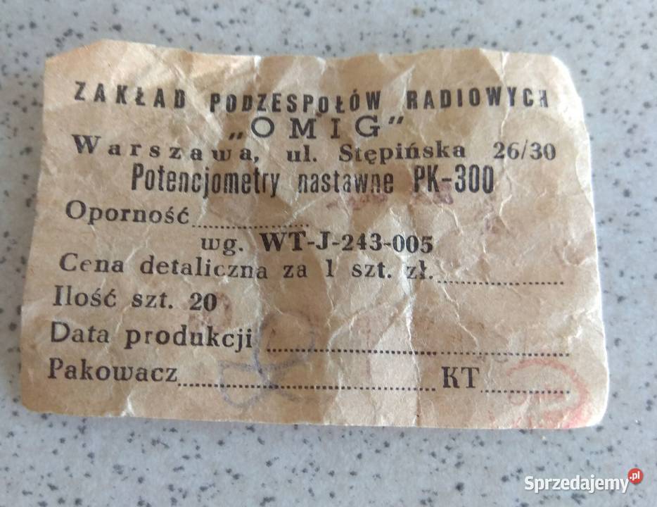 Potencjometr 25 k PKD300 OMIG Warszawa