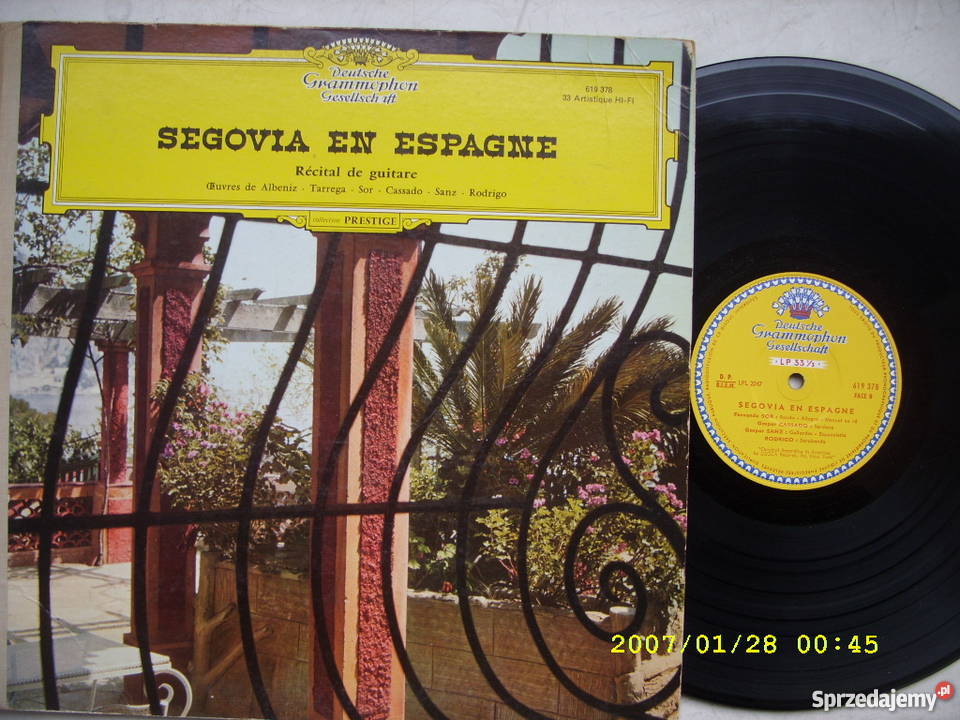 Pop LP SEGOVIA EN ESPAGNERECITAL DE GUITARE Wołów sprzedam