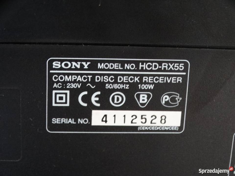 Wieża Sony HCDRX55 mocna WYSYŁKA