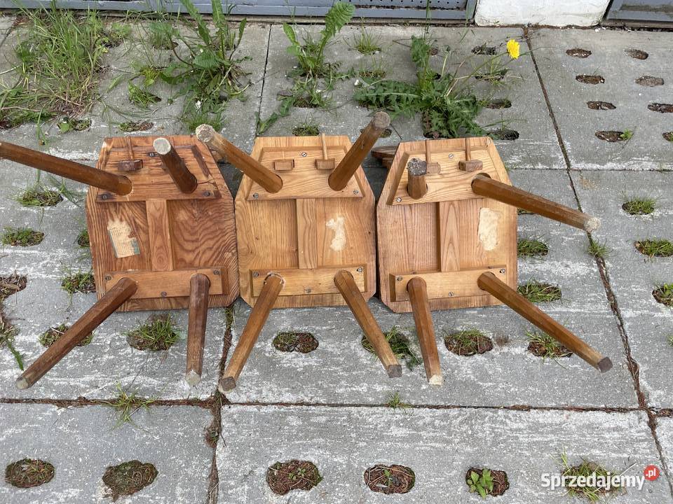 drewniane krzesło PRL Pruszcz Gdański