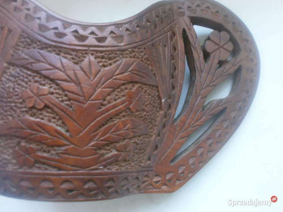 pojemnik kubek drewniany rzeżbione Zielona Góra