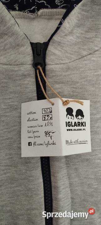 Bluza na zamek z kapturem i kieszeniami nowa Bolesławiec