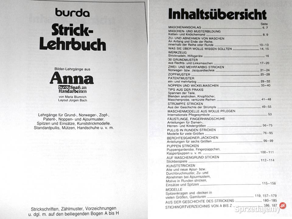 Burda StrickLehrbuch Maria Blumerich Chełm sprzedam