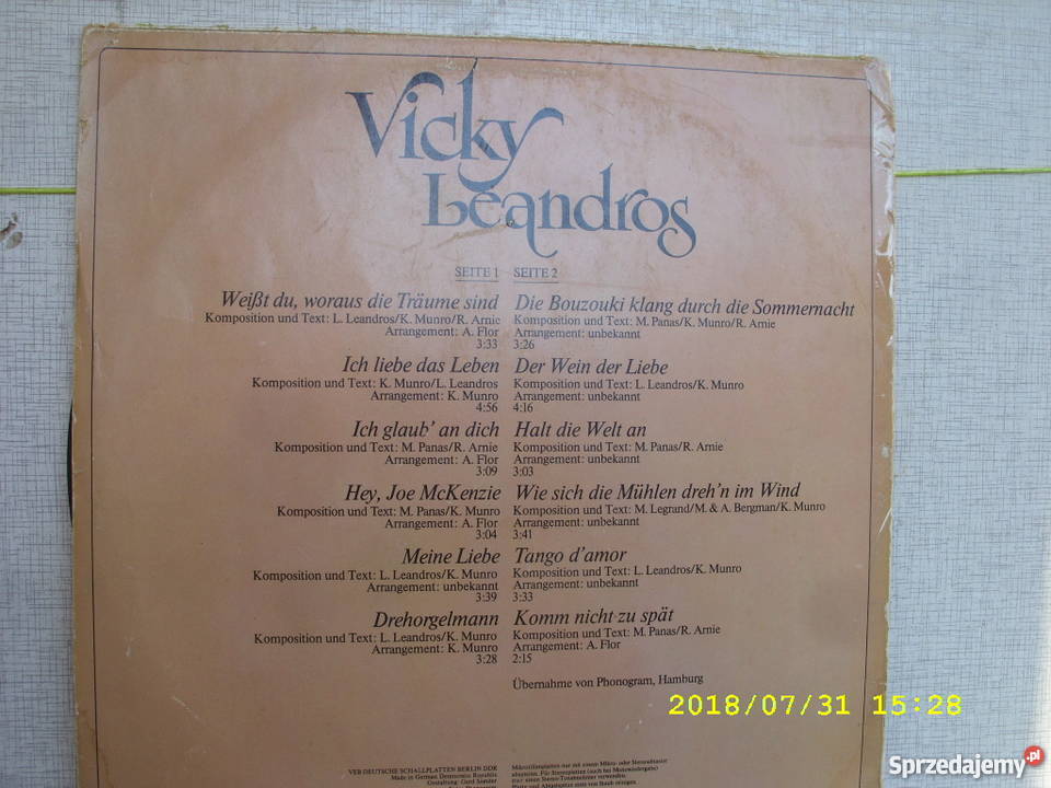 Pop LP VICKY LEANDROSDIE BOUZUKI płyta winylowa Wołów