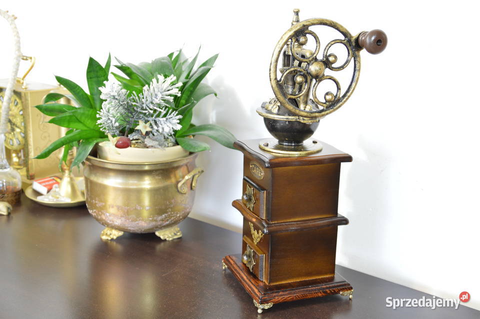 piękny drewniany MŁYNEK do kawy piętrowy Jastrzębie-Zdrój