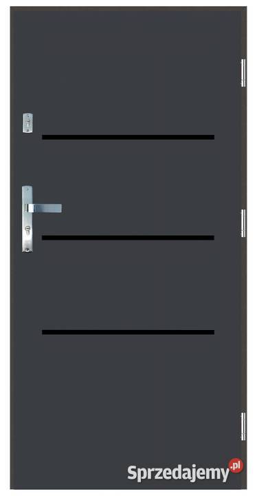 Drzwi wejściowe do domu Zewnętrzne GA05 BLACK Drzwi zewnętrzne Ciemniewo sprzedam