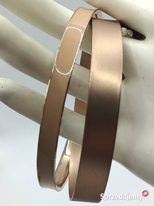 BIŻUTERIA bransoletka koła 2 sztuki metal
