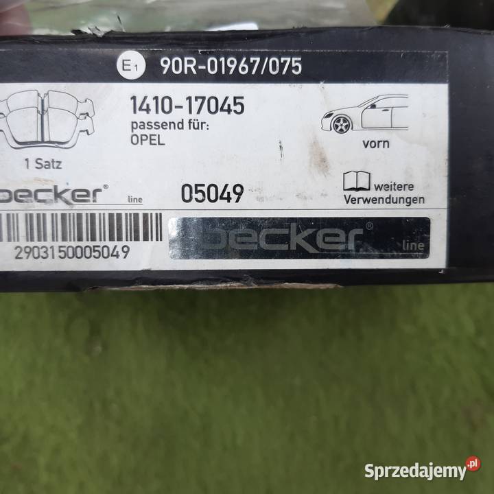 90R01967075 Klocki hamulcowe przednie Opel Corsa Układ hamulcowy Dębno