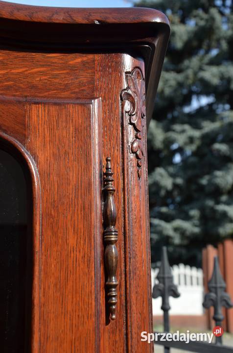 Witryna ludwik dębowa brązowa stylowa kredens 122cm Kalisz