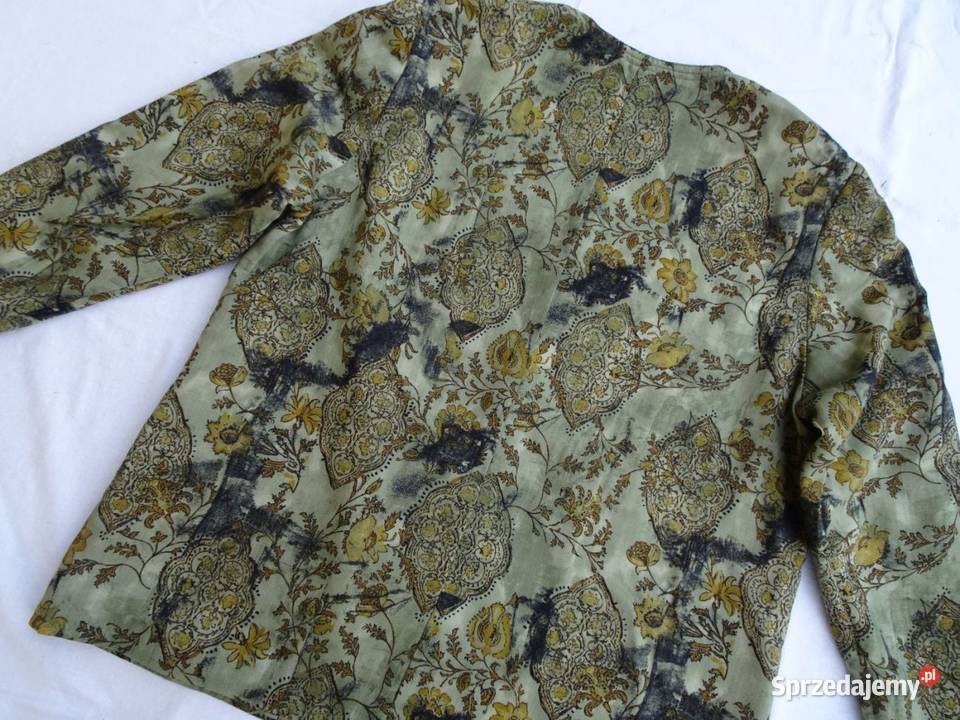 Elegancka marynarka żakiet wełna 46 48 zielony Nowy Sącz