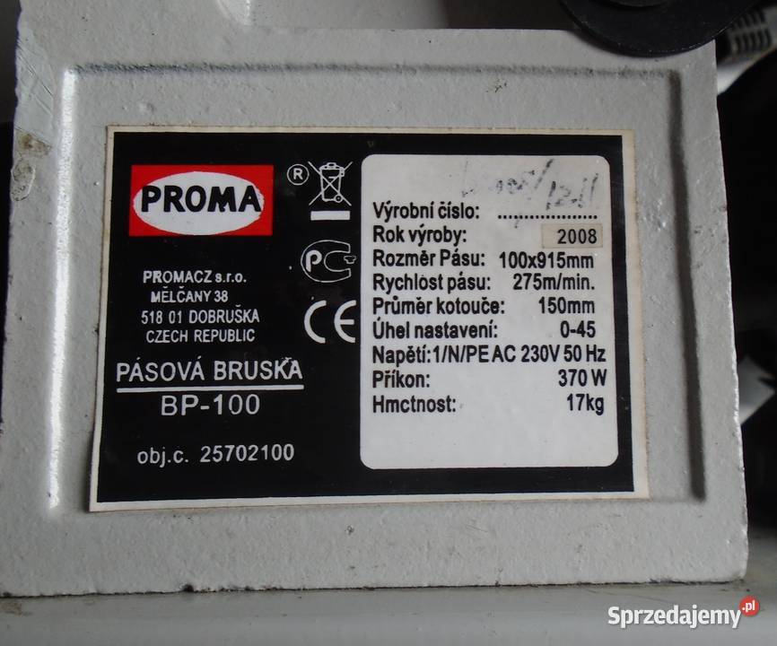 Szlifierka Proma bp100 Nowa Brzeźnica