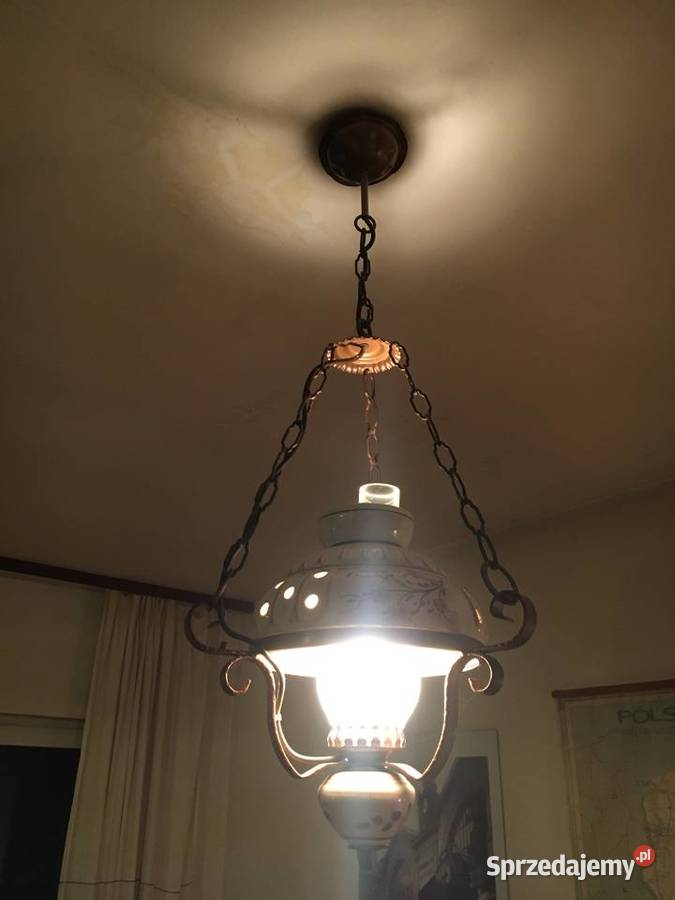 Lampa sufitowa żyrandol imitacja naftowej Janikowo